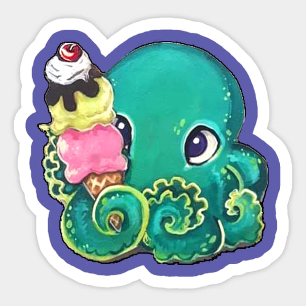 Octo-Puff-Ice Cream Day! Sticker by BiancaRomanStumpff